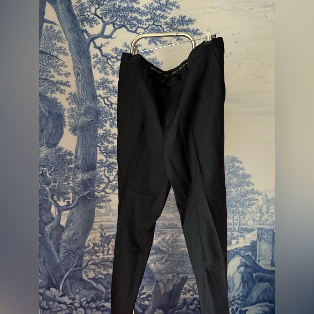Dolce & Gabbana Black Striped Dress Pants